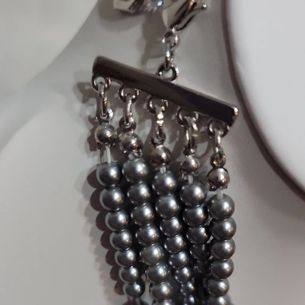 Vera Wang Silver Beaded Necklace - Picture 5 of 9